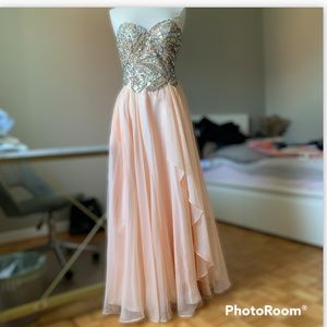 Prom bridesmaid pink dress